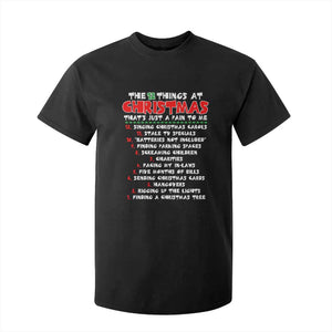 12 Pains of Christmas Parody T Shirt For Kid Funny Twist on the 12 Days of Christmas Tradition TS02 Black Print Your Wear