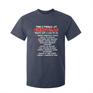 12 Pains of Christmas Parody T Shirt For Kid Funny Twist on the 12 Days of Christmas Tradition TS02 Navy Print Your Wear