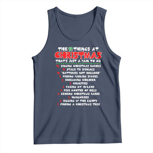 12 Pains of Christmas Parody Tank Top Funny Twist on the 12 Days of Christmas Tradition TS02 Navy Print Your Wear
