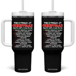 12 Pains of Christmas Parody Tumbler With Handle Funny Twist on the 12 Days of Christmas Tradition TS02 One Size: 40 oz Black Print Your Wear