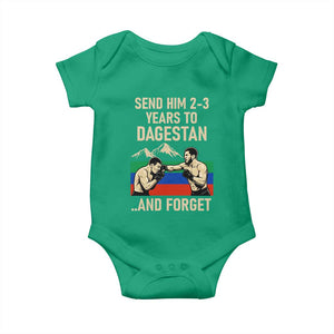 Send Him 2 3 Years to Dagestan and Forget Baby Onesie Funny MMA Fighter Training Discipline TS02 Irish Green Print Your Wear