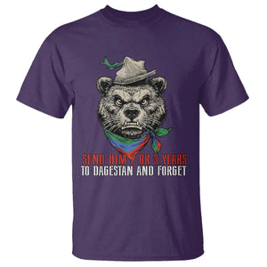 Dagestan Bear MMA Fighter Discipline T Shirt Send Him 2 3 Years and Forget TS02 Purple Print Your Wear