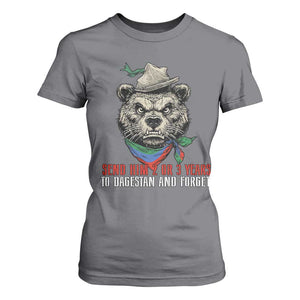 Dagestan Bear MMA Fighter Discipline T Shirt For Women Send Him 2 3 Years and Forget TS02 Charcoal Print Your Wear