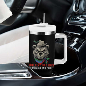 Dagestan Bear MMA Fighter Discipline Tumbler With Handle Send Him 2 3 Years and Forget TS02 Print Your Wear
