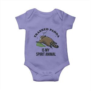 Trashed Panda Is My Spirit Animal Baby Onesie Funny Drunk Raccoon Meme for Party People Hot Mess Energy TS02 Violet Print Your Wear