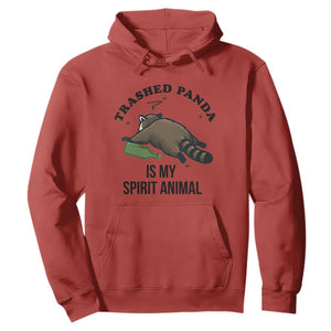 Trashed Panda Is My Spirit Animal Hoodie Funny Drunk Raccoon Meme for Party People Hot Mess Energy TS02 Red Print Your Wear