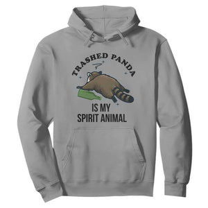 Trashed Panda Is My Spirit Animal Hoodie Funny Drunk Raccoon Meme for Party People Hot Mess Energy TS02 Sport Gray Print Your Wear