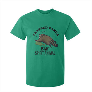 Trashed Panda Is My Spirit Animal T Shirt For Kid Funny Drunk Raccoon Meme for Party People Hot Mess Energy TS02 Irish Green Print Your Wear