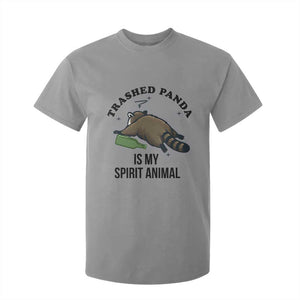 Trashed Panda Is My Spirit Animal T Shirt For Kid Funny Drunk Raccoon Meme for Party People Hot Mess Energy TS02 Sport Gray Print Your Wear