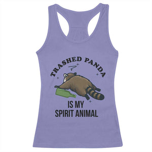 Trashed Panda Is My Spirit Animal Racerback Tank Top Funny Drunk Raccoon Meme for Party People Hot Mess Energy TS02 Violet Print Your Wear