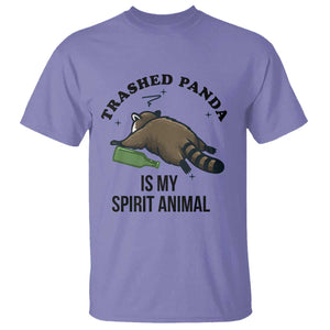 Trashed Panda Is My Spirit Animal T Shirt Funny Drunk Raccoon Meme for Party People Hot Mess Energy TS02 Violet Print Your Wear