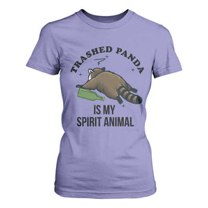 Trashed Panda Is My Spirit Animal T Shirt For Women Funny Drunk Raccoon Meme for Party People Hot Mess Energy TS02 Violet Print Your Wear