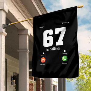 67 Is Calling Meme Garden Flag Funny Six Seven Phone Call Screen TS02 Print Your Wear