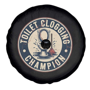Funny Toilet Clogging Champion Badge Meme Spare Tire Cover for Poop Legends Gut Bomb Gladiators TS02 Print Your Wear