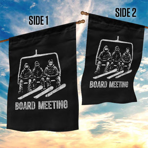 Funny Snowboarding Board Meeting Garden Flag Chairlift Snowboarders Powder Junkies TS02 Print Your Wear