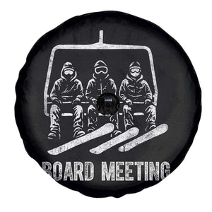 Funny Snowboarding Board Meeting Spare Tire Cover Chairlift Snowboarders Powder Junkies TS02 Print Your Wear