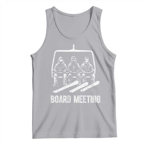 Funny Snowboarding Board Meeting Tank Top Chairlift Snowboarders Powder Junkies TS02 Athletic Heather Print Your Wear