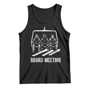 Funny Snowboarding Board Meeting Tank Top Chairlift Snowboarders Powder Junkies TS02 Black Print Your Wear