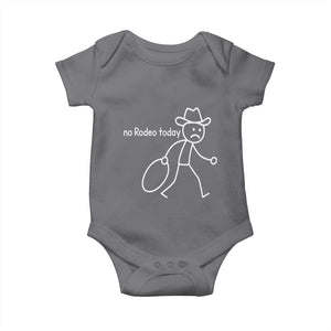 No Rodeo Today Sad Cowboy Stick Figure Meme Baby Onesie Funny Yeehaw Depression TS02 Charcoal Print Your Wear