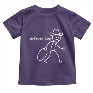 No Rodeo Today Sad Cowboy Stick Figure Meme Toddler T Shirt Funny Yeehaw Depression TS02 Purple Print Your Wear