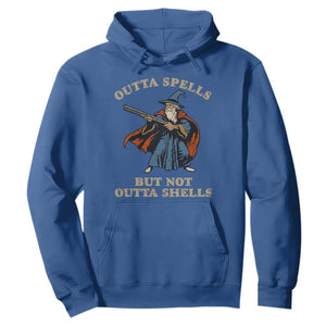 Outta Spells But Not Outta Shells Hoodie Funny Wizard Fantasy Meme TS02 Royal Blue Print Your Wear