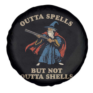 Outta Spells But Not Outta Shells Spare Tire Cover Funny Wizard Fantasy Meme TS02 Print Your Wear