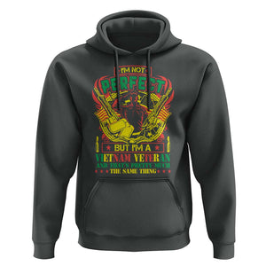 I'm Not Perfect But I'm A Vietnam Veteran Hoodie Patriotic Heroes TS02 Dark Heather Print Your Wear