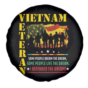 Vietnam Veteran Spare Tire Cover Patriots Defended The Dream American Flag TS02 Print Your Wear