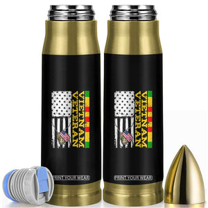 Vietnam Veteran Bullet Tumbler Honor Patriotic Soldier American Flag TS02 Black Print Your Wear