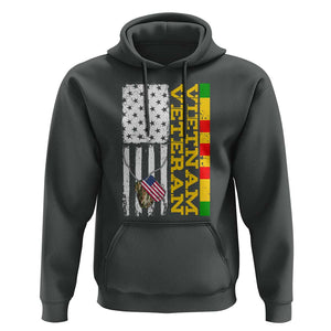 Vietnam Veteran Hoodie Honor Patriotic Soldier American Flag TS02 Dark Heather Print Your Wear
