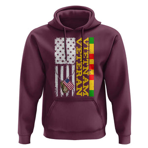 Vietnam Veteran Hoodie Honor Patriotic Soldier American Flag TS02 Maroon Print Your Wear