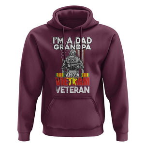 I'm A Dad A Grandpa And A Vietnam Veteran Hoodie Patriotic Father TS02 Maroon Print Your Wear