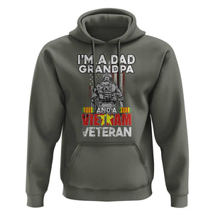 I'm A Dad A Grandpa And A Vietnam Veteran Hoodie Patriotic Father TS02 Military Green Print Your Wear