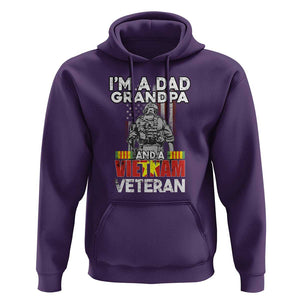I'm A Dad A Grandpa And A Vietnam Veteran Hoodie Patriotic Father TS02 Purple Print Your Wear