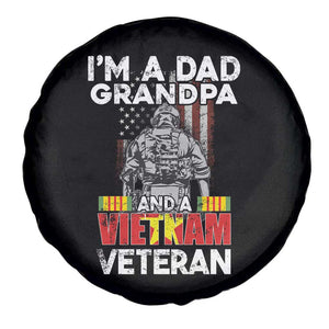 I'm A Dad A Grandpa And A Vietnam Veteran Spare Tire Cover Patriotic Father TS02 Print Your Wear