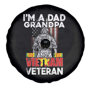 I'm A Dad A Grandpa And A Vietnam Veteran Spare Tire Cover Patriotic Father TS02 Print Your Wear