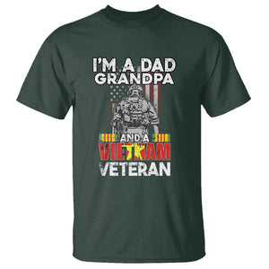 I'm A Dad A Grandpa And A Vietnam Veteran T Shirt Patriotic Father TS02 Dark Forest Green Print Your Wear