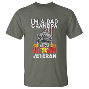 I'm A Dad A Grandpa And A Vietnam Veteran T Shirt Patriotic Father TS02 Military Green Print Your Wear