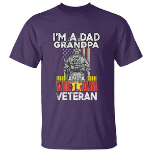 I'm A Dad A Grandpa And A Vietnam Veteran T Shirt Patriotic Father TS02 Purple Print Your Wear