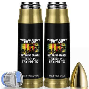 Vietnam Veteran Bullet Tumbler Orange Agent Victims Retired Soldiers TS02 Black Print Your Wear