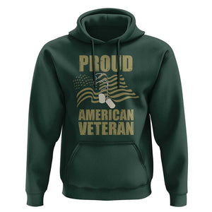 Proud American Veterans Hoodie Patriotic Soldiers Military US Flag Pride TS02 Dark Forest Green Print Your Wear