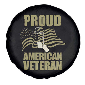 Proud American Veterans Spare Tire Cover Patriotic Soldiers Military US Flag Pride TS02 Print Your Wear