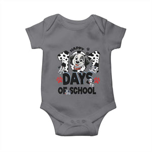 101 Days Of School Dalmatian Dogs Baby Onesie Happy 101th Day TS02 Charcoal Print Your Wear