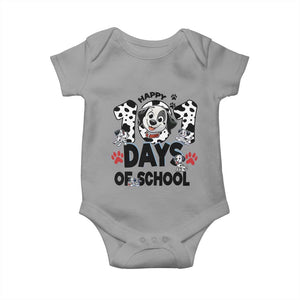 101 Days Of School Dalmatian Dogs Baby Onesie Happy 101th Day TS02 Sport Gray Print Your Wear