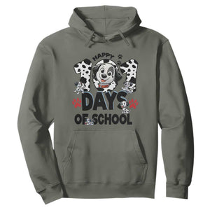 101 Days Of School Dalmatian Dogs Hoodie Happy 101th Day TS02 Military Green Print Your Wear