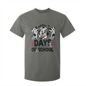 101 Days Of School Dalmatian Dogs T Shirt For Kid Happy 101th Day TS02 Military Green Print Your Wear