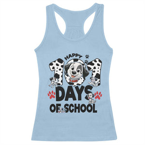 101 Days Of School Dalmatian Dogs Racerback Tank Top Happy 101th Day TS02 Light Blue Print Your Wear