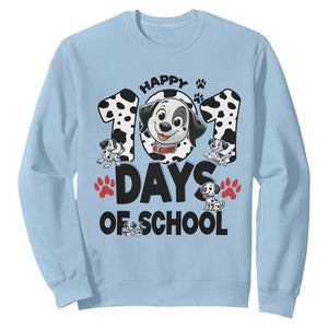 101 Days Of School Dalmatian Dogs Sweatshirt Happy 101th Day TS02 Light Blue Print Your Wear