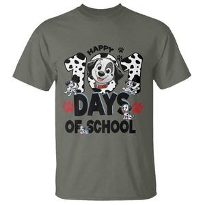 101 Days Of School Dalmatian Dogs T Shirt Happy 101th Day TS02 Military Green Print Your Wear