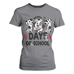 101 Days Of School Dalmatian Dogs T Shirt For Women Happy 101th Day TS02 Charcoal Print Your Wear